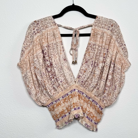 NWT Free People Next Vacation Top Ivory combo Size Medium - Picture 5 of 7